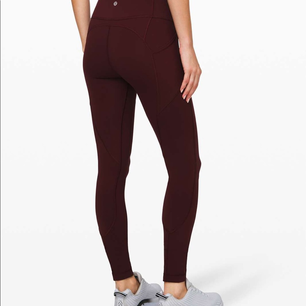 Like New Lululemon All the right places 28” burgundy